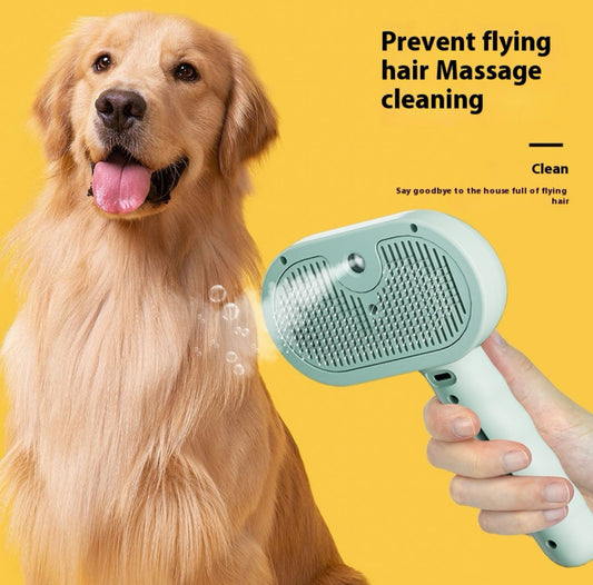 Haustier-Pflegekamm 3-in-1 – Spray, Fellentferner & Entfilzer für Katzen & Hunde“