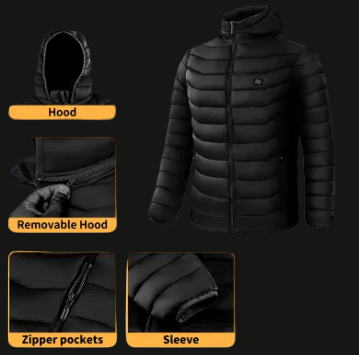 Beheizte Herren Jacke